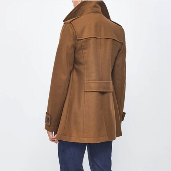 Burberry Brit Double Breasted Pea wool Coat - 4 - Picture 16 of 16